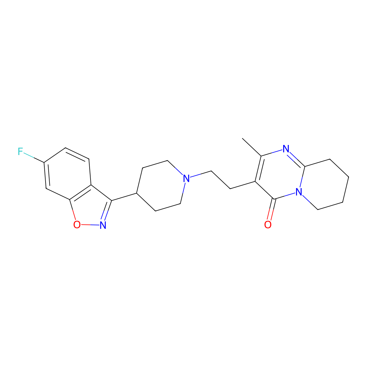 Risperidone molecular structure, CAS 1026102-43-1