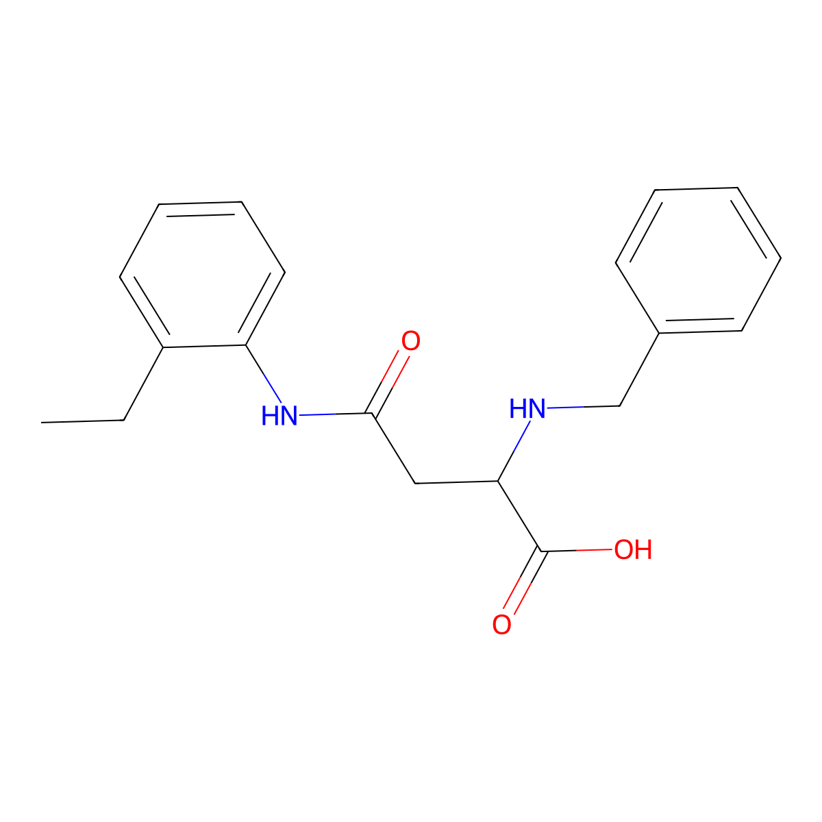 2-(benzylamino)-3-[(2-ethylphenyl)carbamoyl]propanoic Acid molecular structure, CAS 1026106-67-1