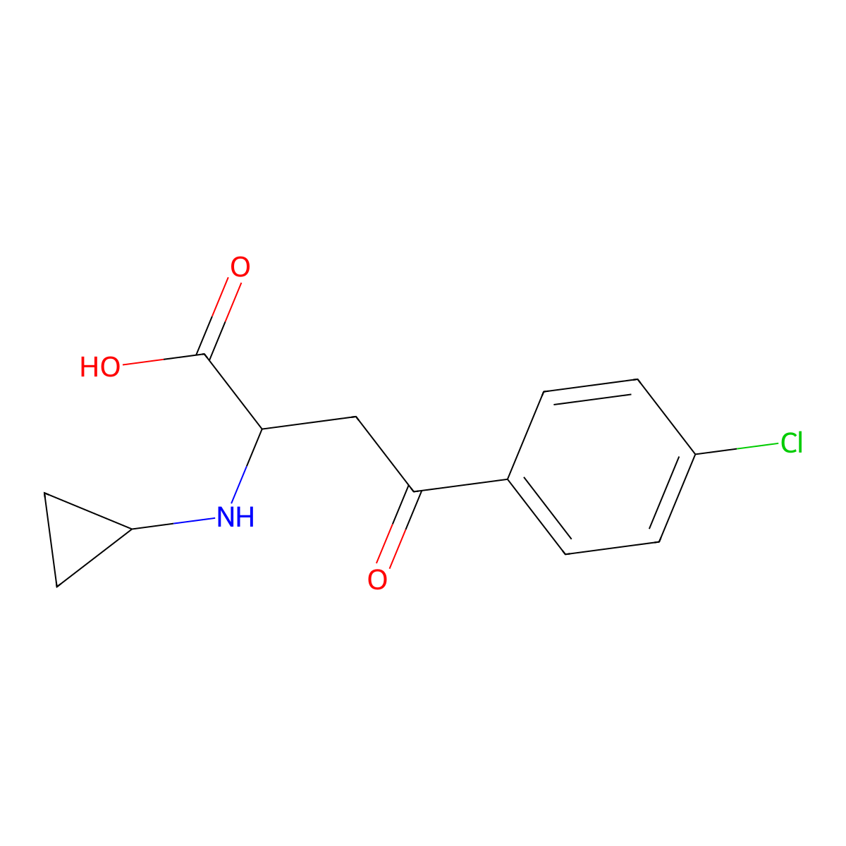 4-(4-Chlorophenyl)-2-(cyclopropylamino)-4-oxobutanoic acid molecular structure, CAS 1026123-05-6