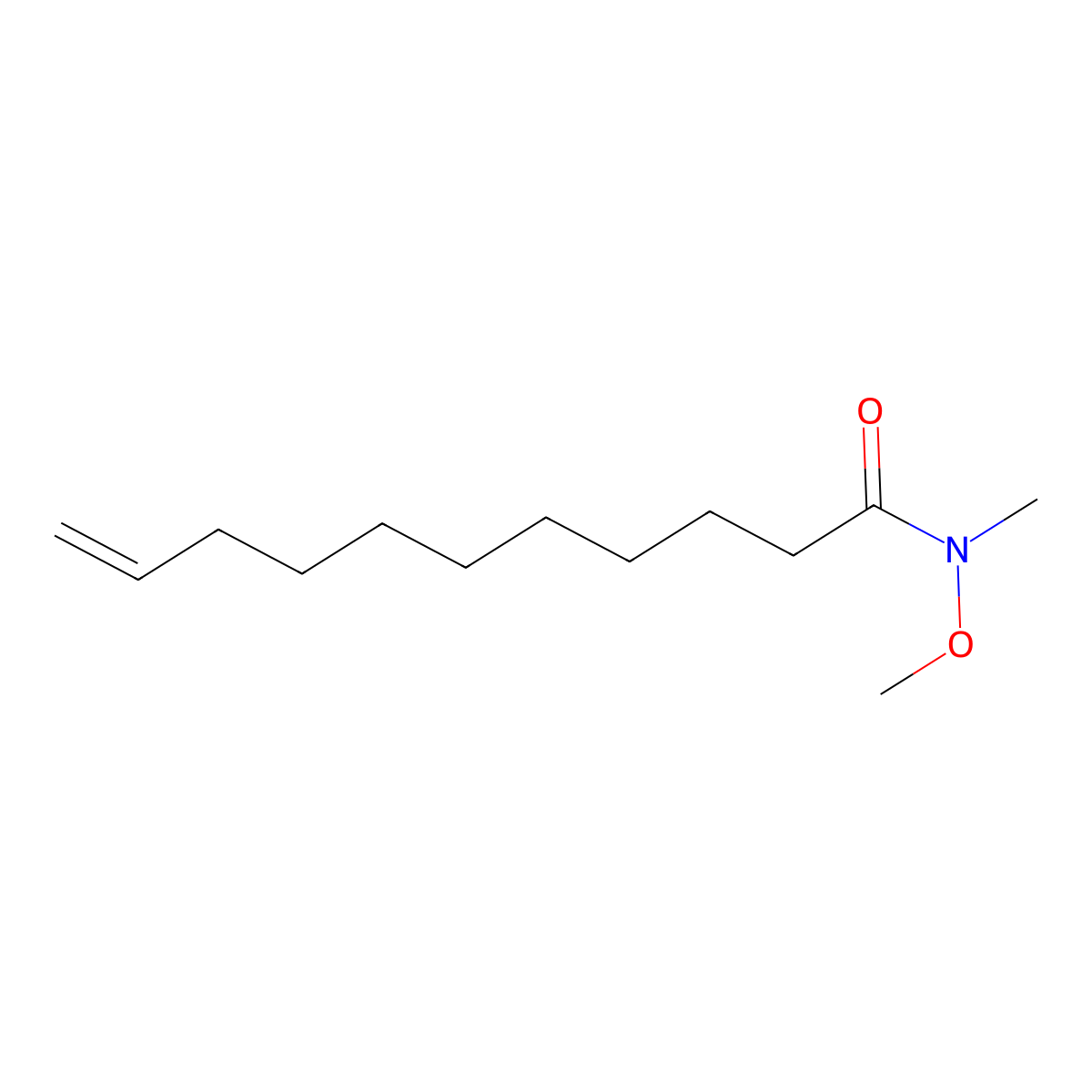 10-Undecenamide, N-methoxy-N-methyl- molecular structure, CAS 102613-04-7