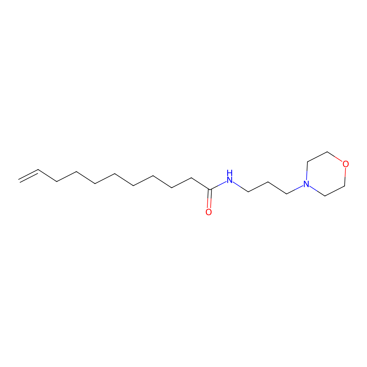 10-Undecenamide, N-(3-morpholinopropyl)- molecular structure, CAS 102613-08-1