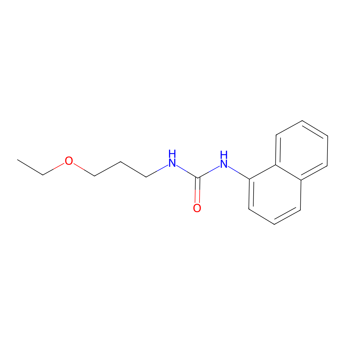 Urea, 1-(3-ethoxypropyl)-3-(1-naphthyl)- molecular structure, CAS 102613-31-0