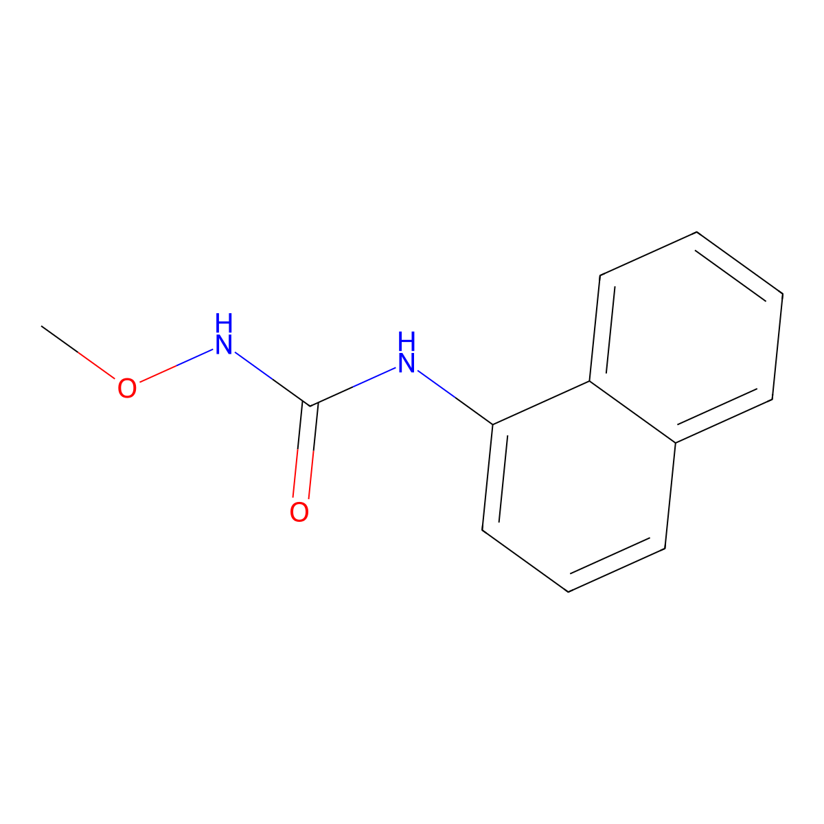 Urea, 1-methoxy-3-(1-naphthyl)- molecular structure, CAS 102613-41-2