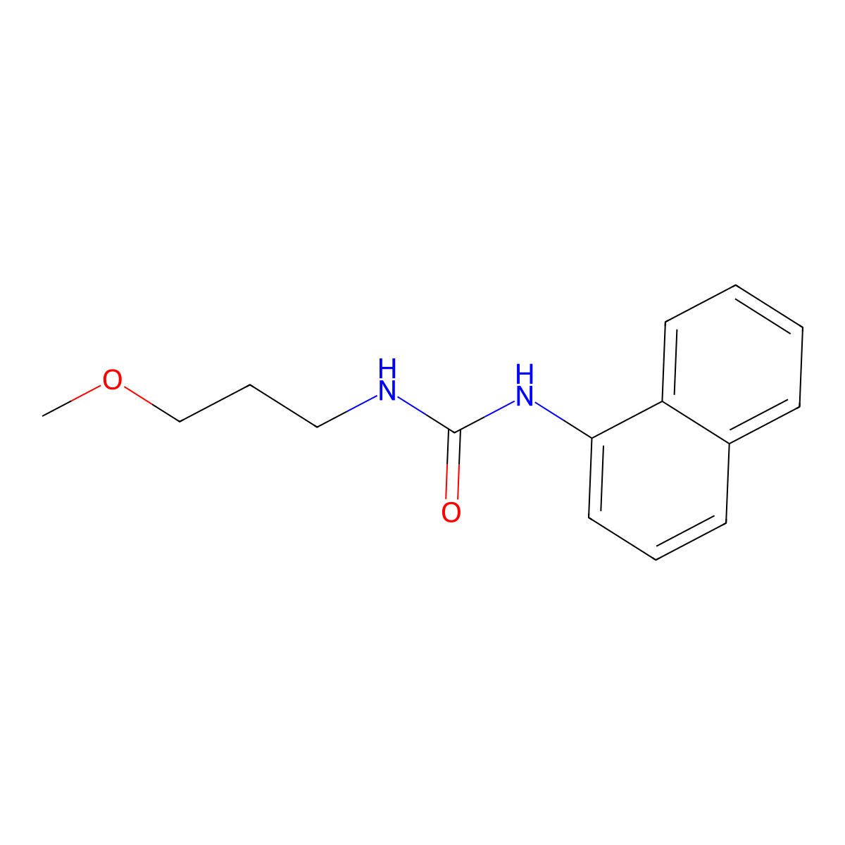 Urea, 1-(3-methoxypropyl)-3-(1-naphthyl)- molecular structure, CAS 102613-44-5