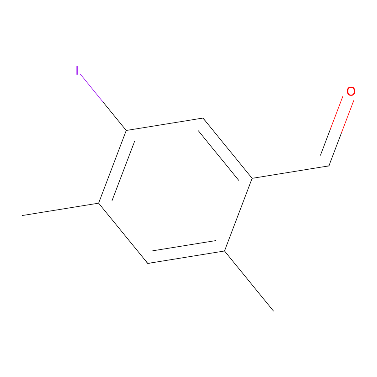 5-Iodo-2,4-dimethylbenzaldehyde molecular structure, CAS 1026162-45-7