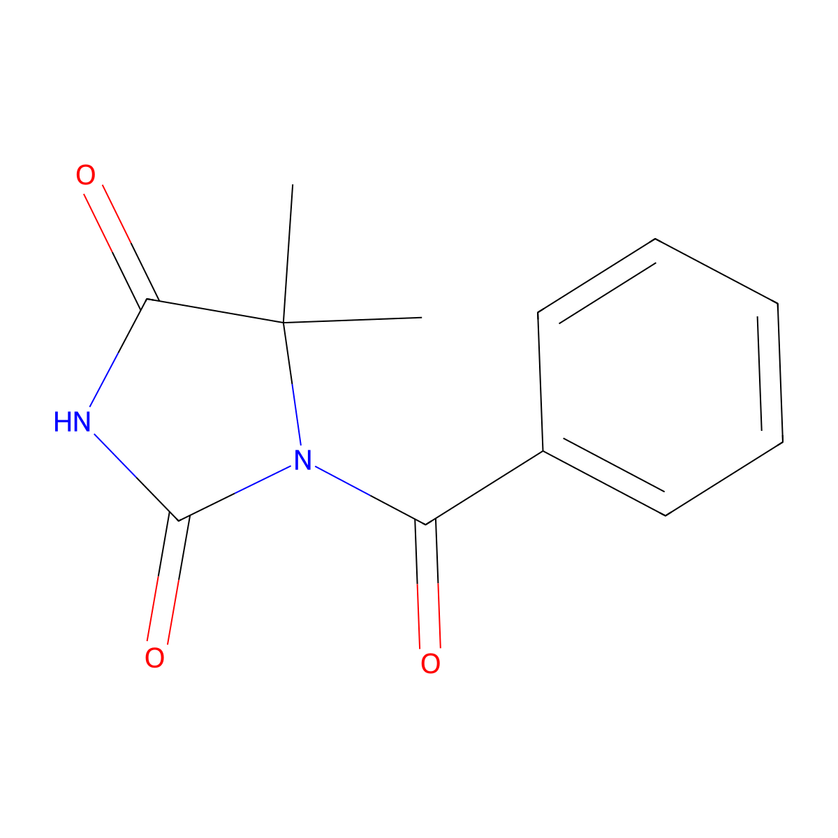 1-Benzoyl-5,5-dimethylimidazolidine-2,4-dione molecular structure, CAS 102617-87-8