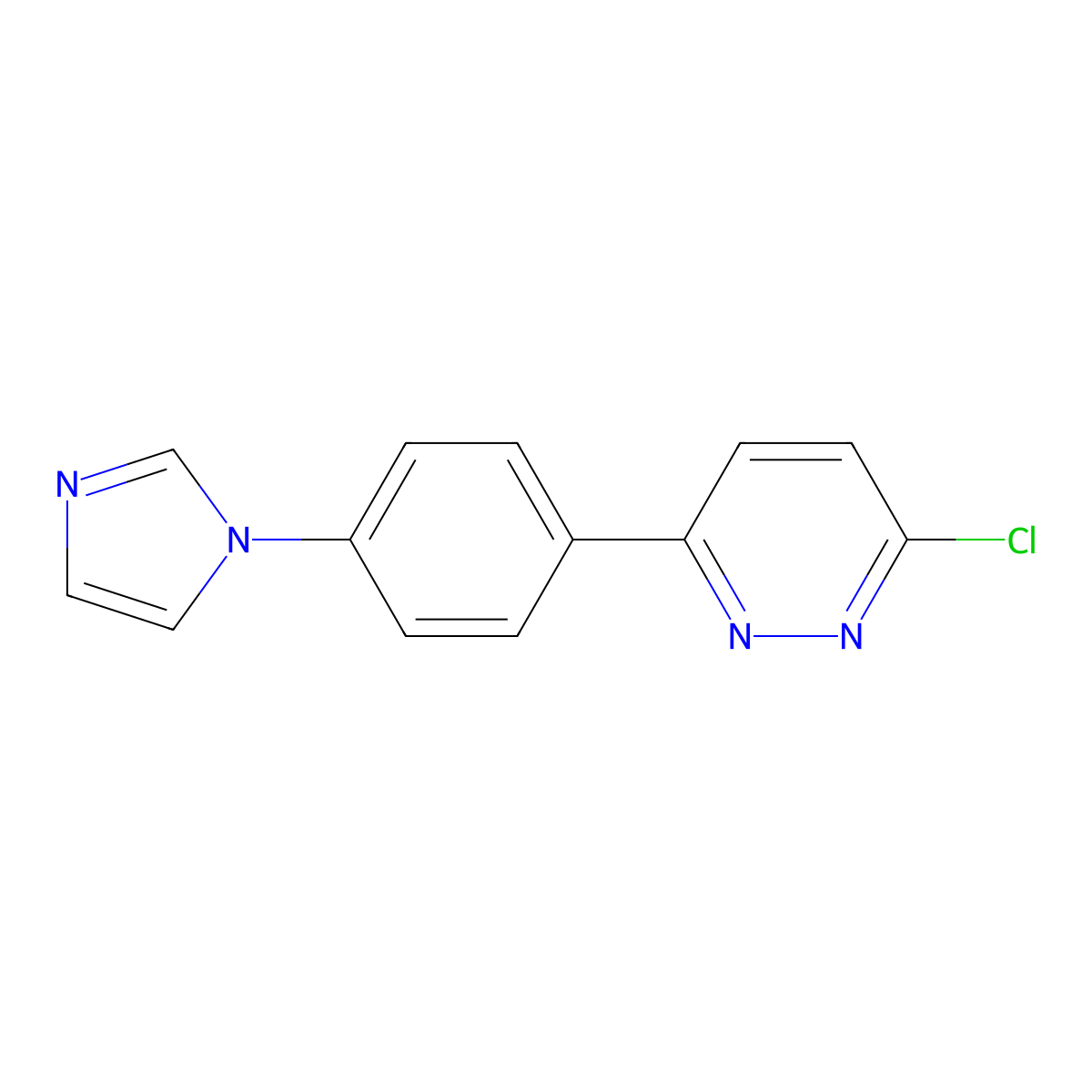 3-chloro-6-[4-(1H-imidazol-1-yl)phenyl]pyridazine molecular structure, CAS 102618-10-0