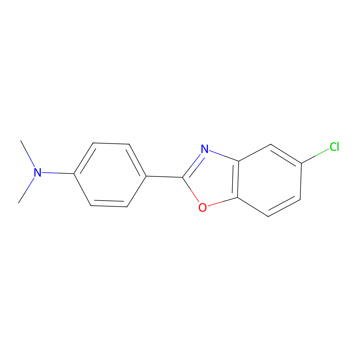 4-(5-Chlorobenzo[d]oxazol-2-yl)-N,N-dimethylaniline molecular structure, CAS 10262-30-3