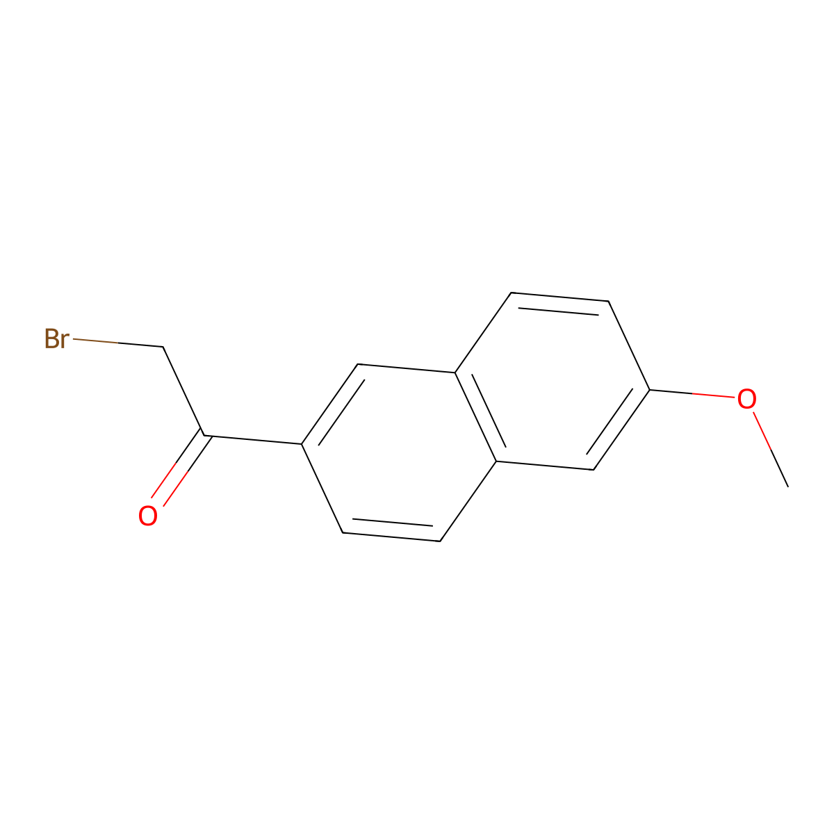 2-Bromoacetyl-6-methoxynaphthalene molecular structure, CAS 10262-65-4