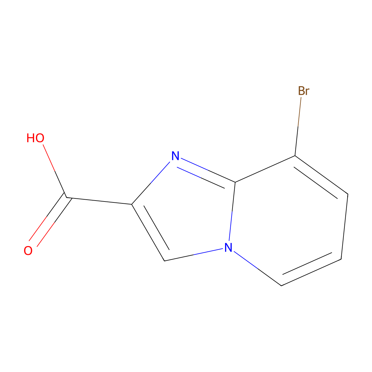 8-Bromoimidazo[1,2-a]pyridine-2-carboxylic acid molecular structure, CAS 1026201-45-5