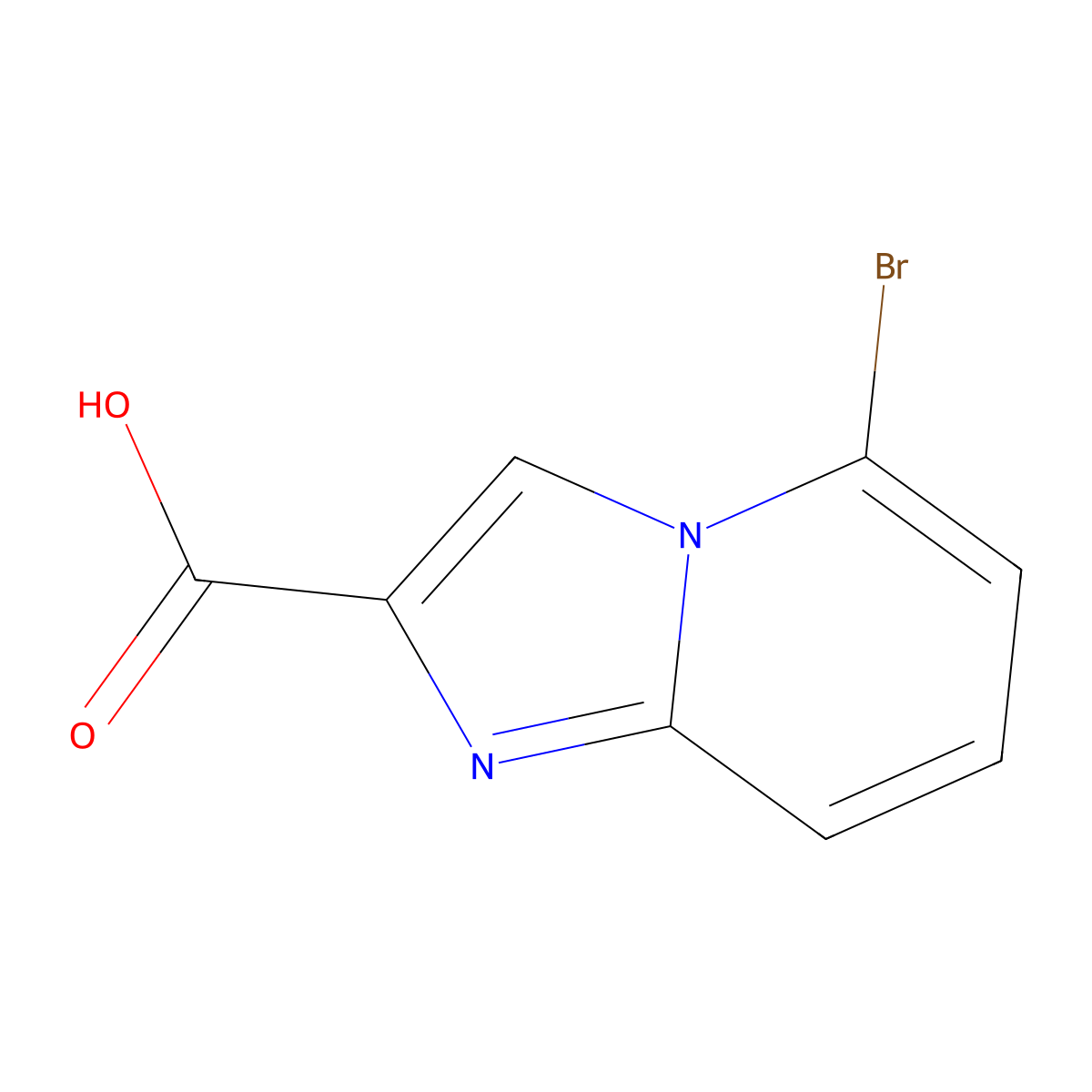5-Bromoimidazo(1,2-a)pyridine-2-carboxylic acid molecular structure, CAS 1026201-52-4