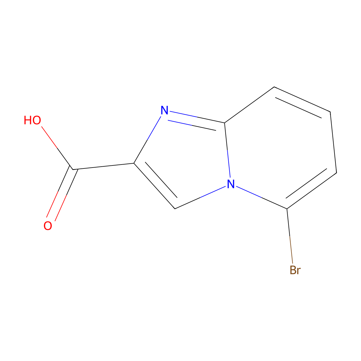 5-Bromoimidazo(1,2-a)pyridine-2-carboxylic acid molecular structure, CAS 1026201-52-4