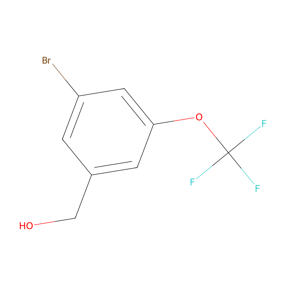 (3-Bromo-5-(trifluoromethoxy)phenyl)methanol molecular structure, CAS 1026201-95-5