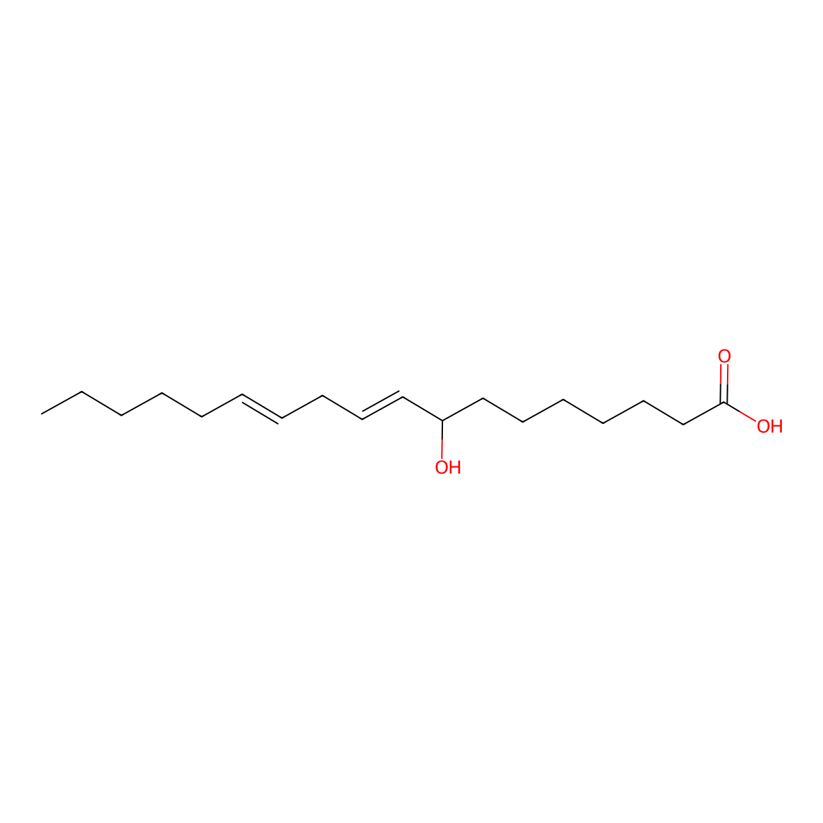 8-Hydroxylinoleic acid molecular structure, CAS 102622-88-8