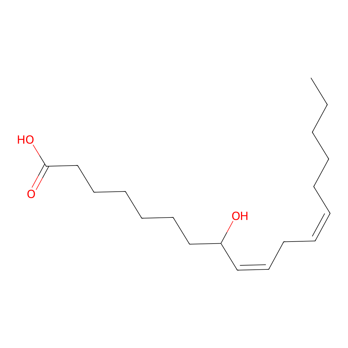 8-Hydroxylinoleic acid molecular structure, CAS 102622-88-8