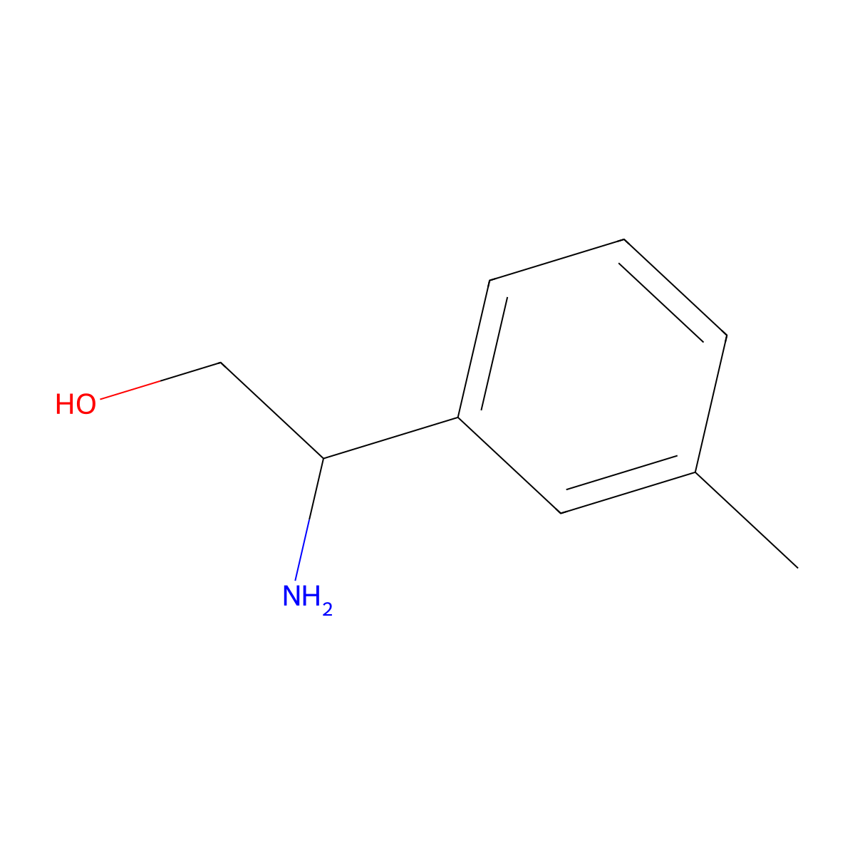 (S)-2-Amino-2-(m-tolyl)ethanol molecular structure, CAS 1026230-99-8