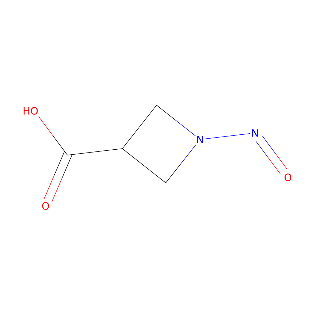 1-Nitroso-3-azetidinecarboxylic acid molecular structure, CAS 102624-97-5