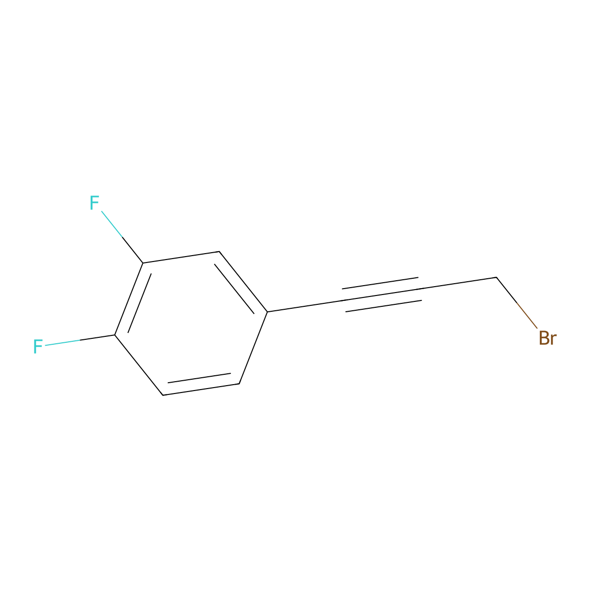 4-(3-Bromo-1-propyn-1-yl)-1,2-difluorobenzene molecular structure, CAS 1026242-98-7