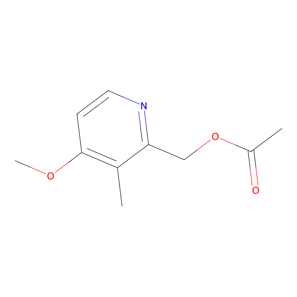 2-Acetoxymethyl-3-methyl-4-methoxy-pyridine molecular structure, CAS 102625-98-9