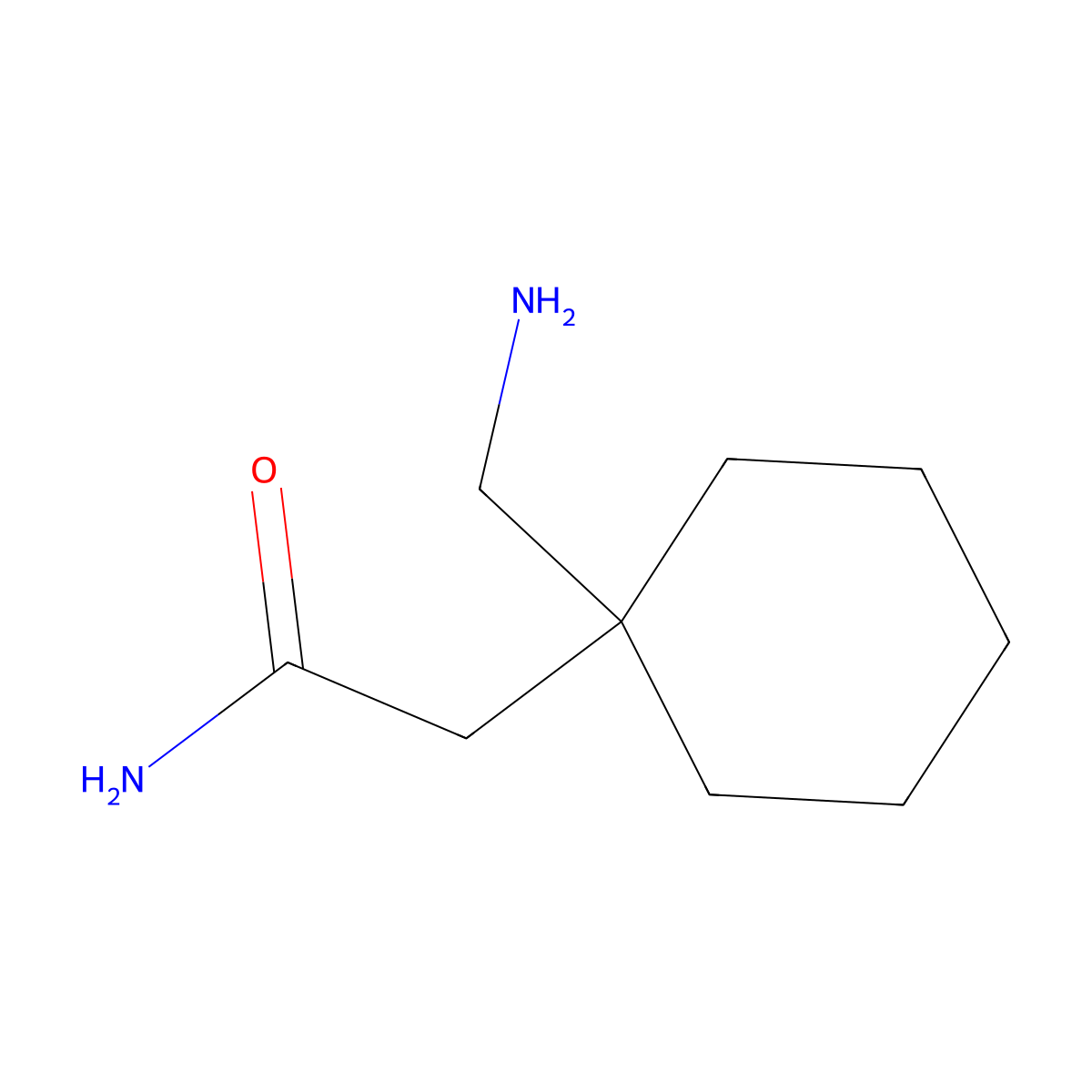 2-[1-(Aminomethyl)cyclohexyl]acetamide molecular structure, CAS 1026250-16-7