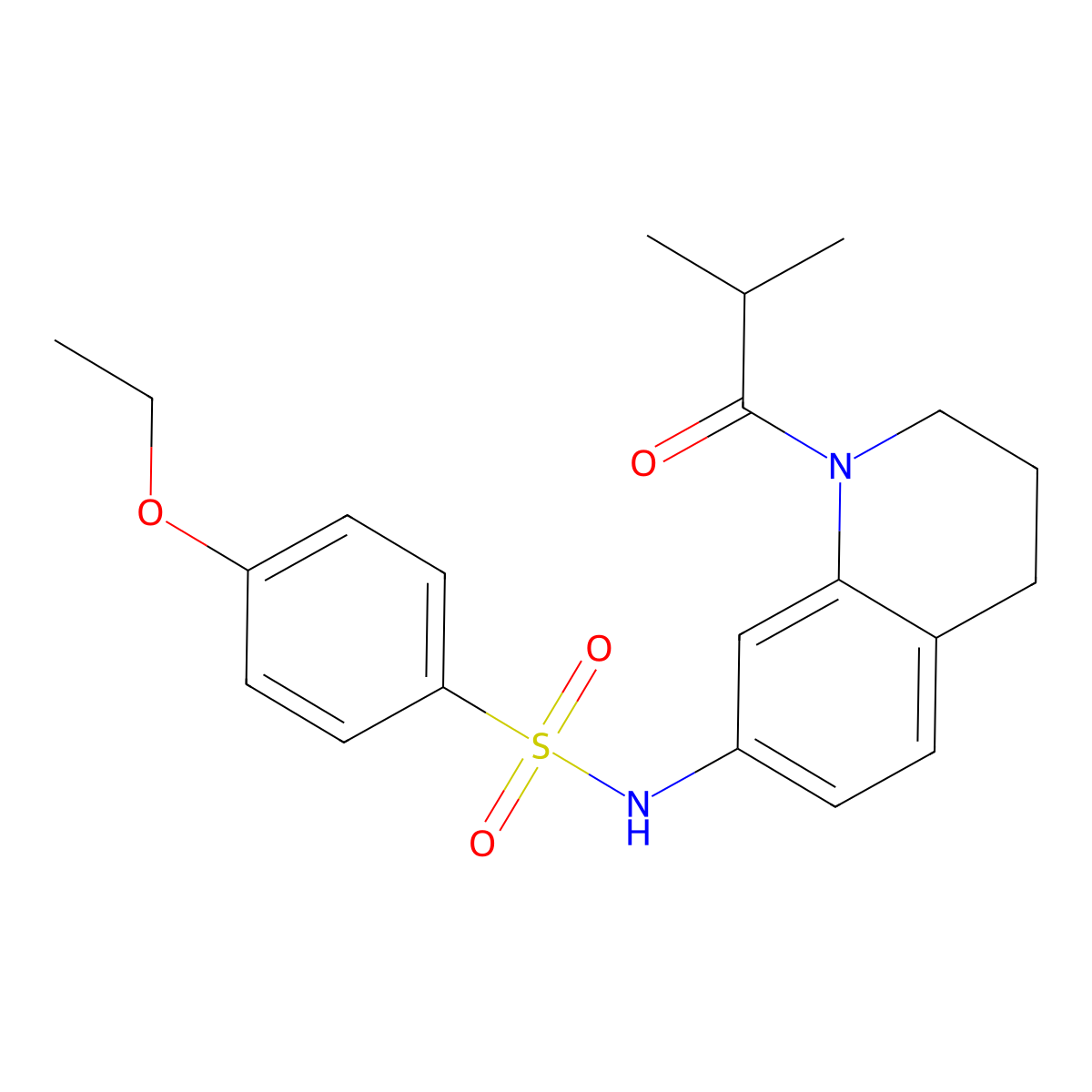 4-ethoxy-N-(1-isobutyryl-1,2,3,4-tetrahydroquinolin-7-yl)benzenesulfonamide molecular structure, CAS 1026290-91-4