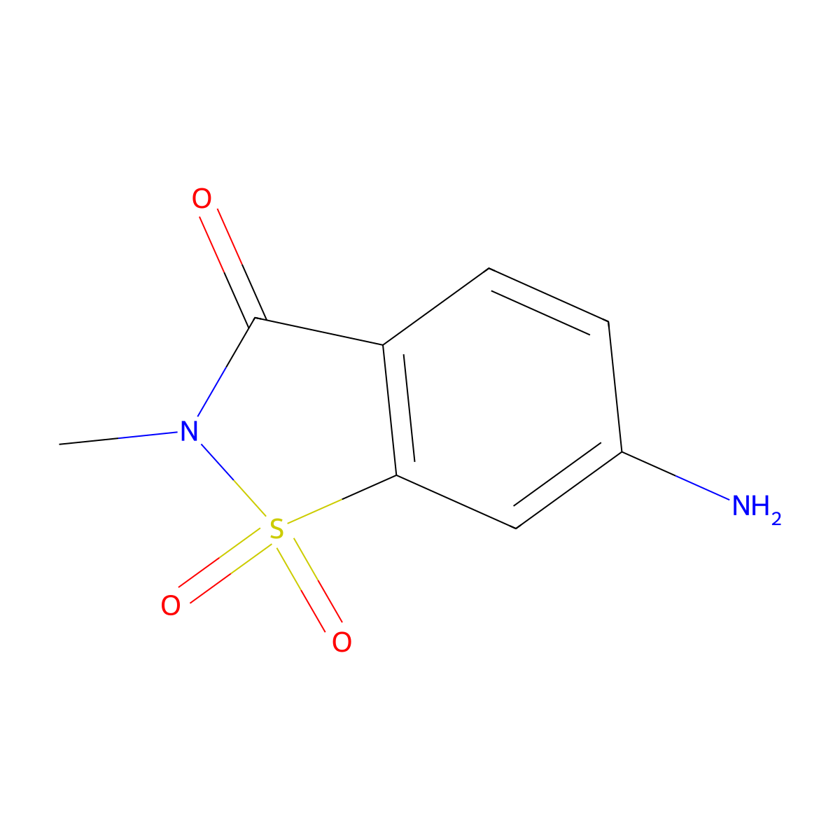 6-Amino-2-methyl-2,3-dihydro-1lambda6,2-benzothiazole-1,1,3-trione molecular structure, CAS 1026295-49-7