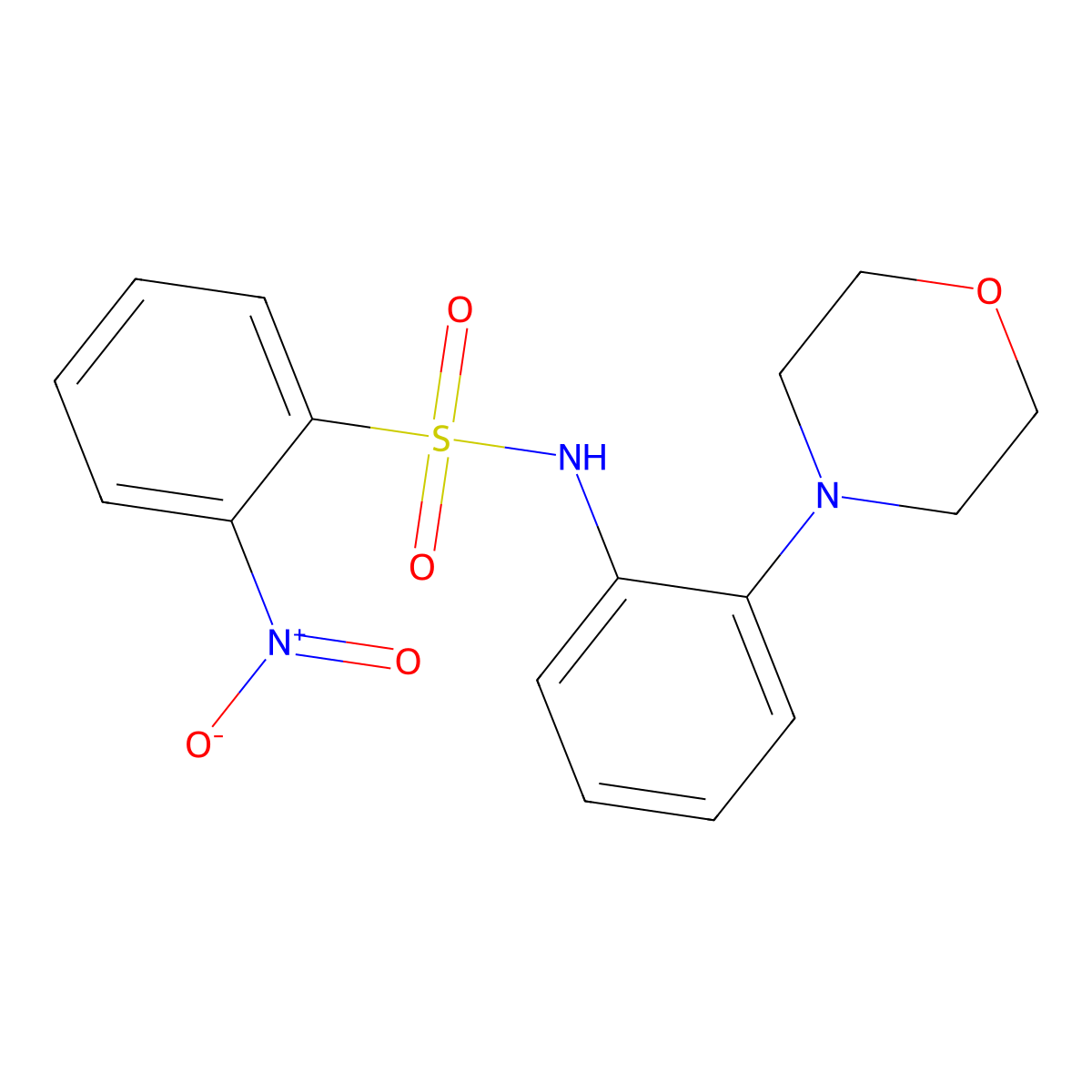 (2-Morpholin-4-ylphenyl)((2-nitrophenyl)sulfonyl)amine molecular structure, CAS 1026299-50-2