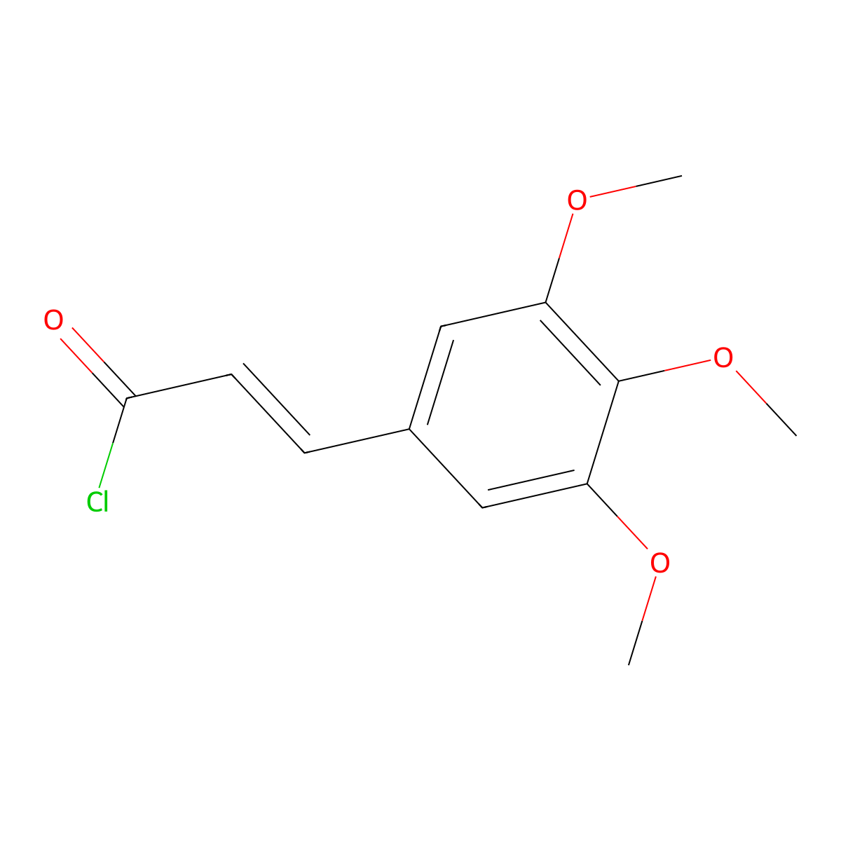 3',4',5'-Trimethoxycinnamoyl chloride molecular structure, CAS 10263-19-1