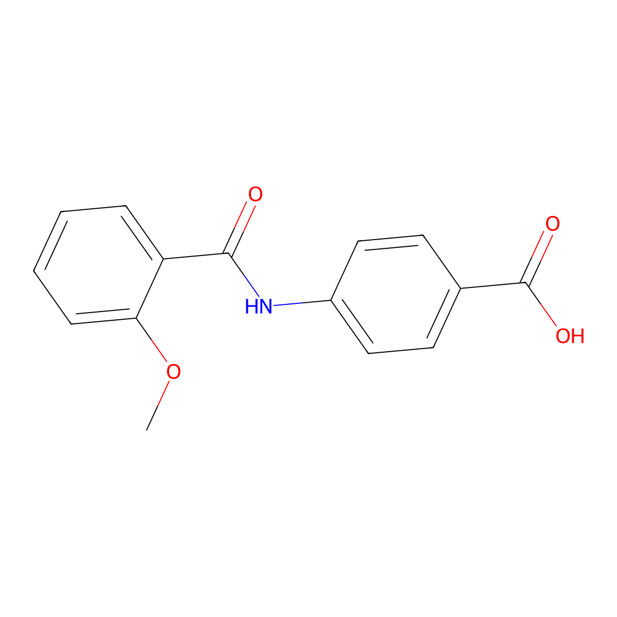 4-[(2-Methoxybenzoyl)amino]benzoic acid molecular structure, CAS 10263-73-7
