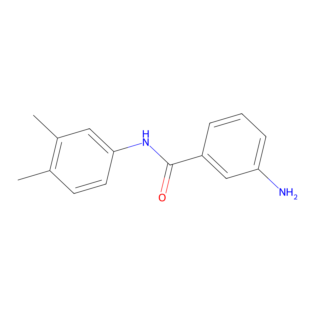 3-amino-N-(3,4-dimethylphenyl)benzamide molecular structure, CAS 102630-89-7
