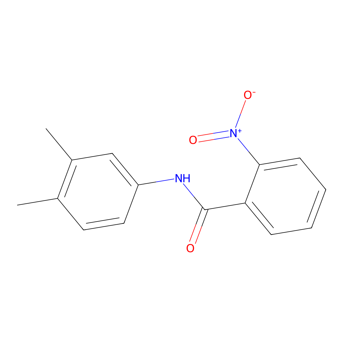 N-(3,4-dimethylphenyl)-2-nitrobenzamide molecular structure, CAS 102630-97-7