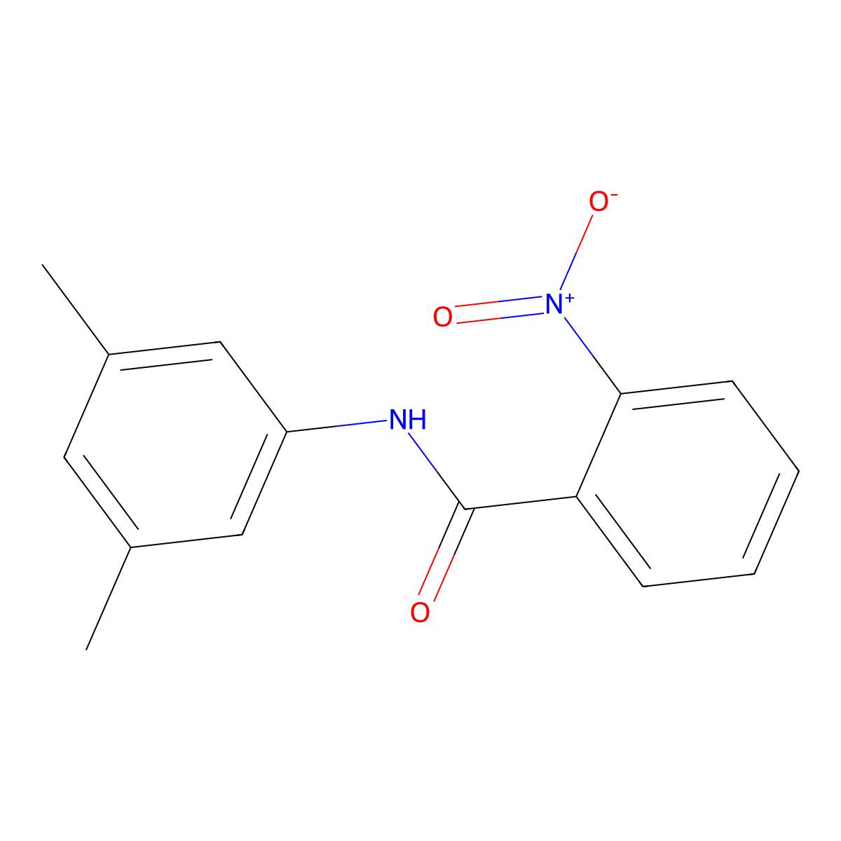 N-(3,5-dimethylphenyl)-2-nitrobenzamide molecular structure, CAS 102630-98-8