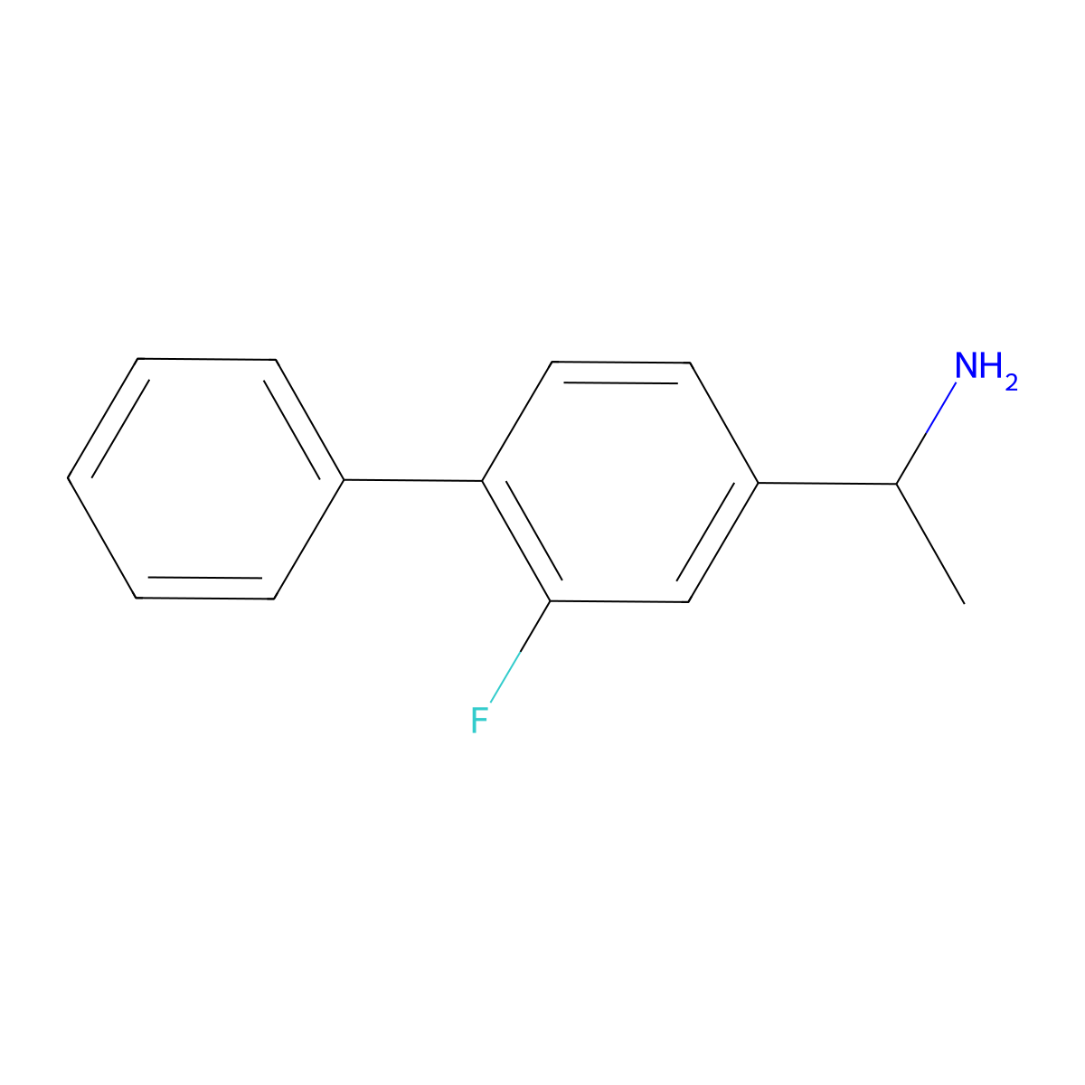 1-(3-Fluoro-4-phenylphenyl)ethan-1-amine molecular structure, CAS 1026312-54-8