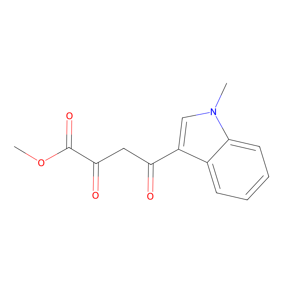 methyl 4-(1-methyl-1H-indol-3-yl)-2,4-dioxobutanoate molecular structure, CAS 1026354-69-7