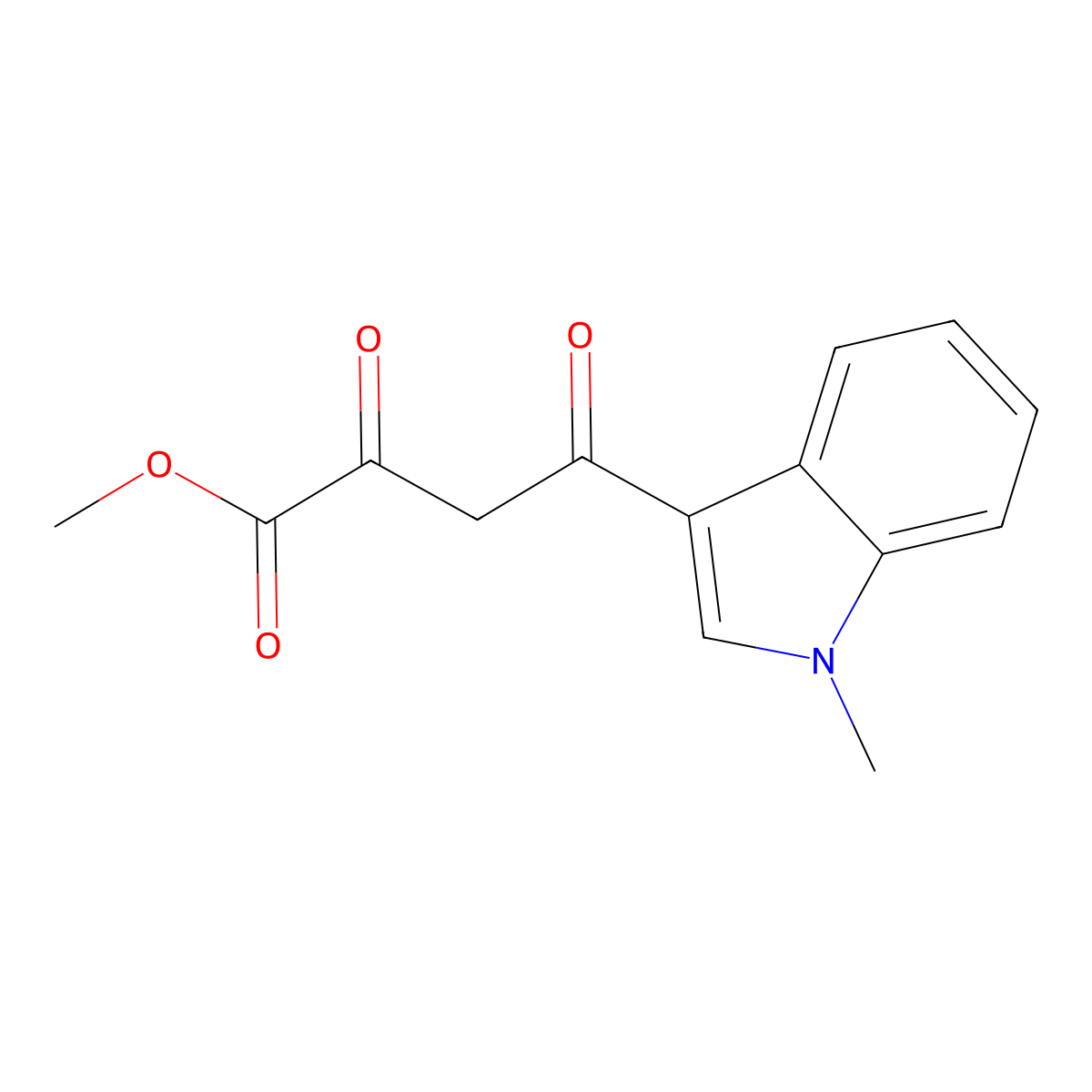 methyl 4-(1-methyl-1H-indol-3-yl)-2,4-dioxobutanoate molecular structure, CAS 1026354-69-7