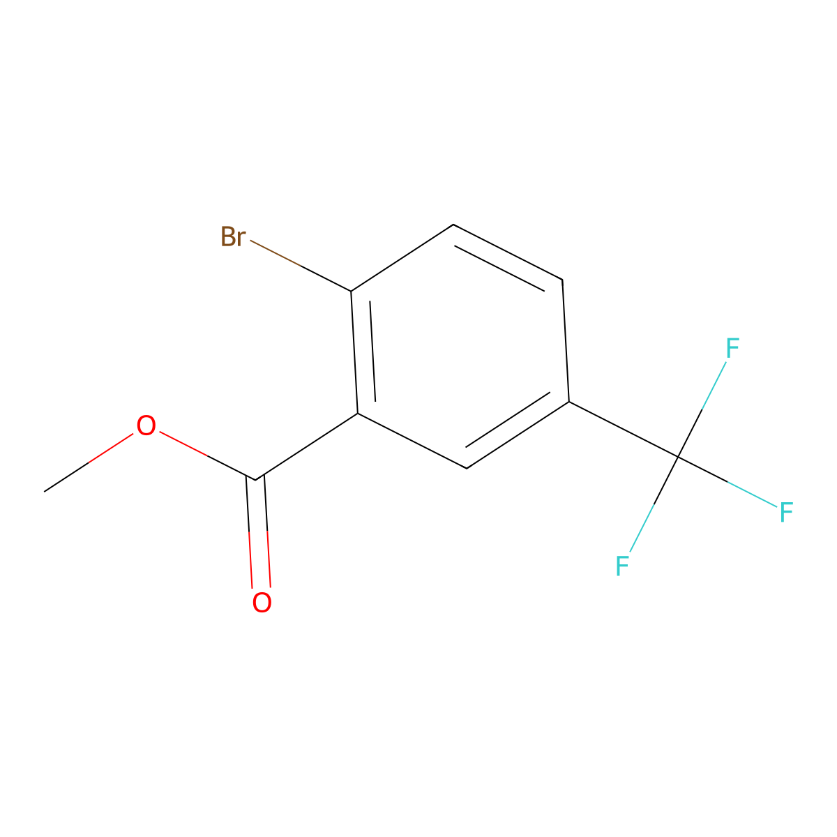 2-Bromo-5-(trifluoromethyl)benzoic acid methyl ester molecular structure, CAS 1026355-57-6