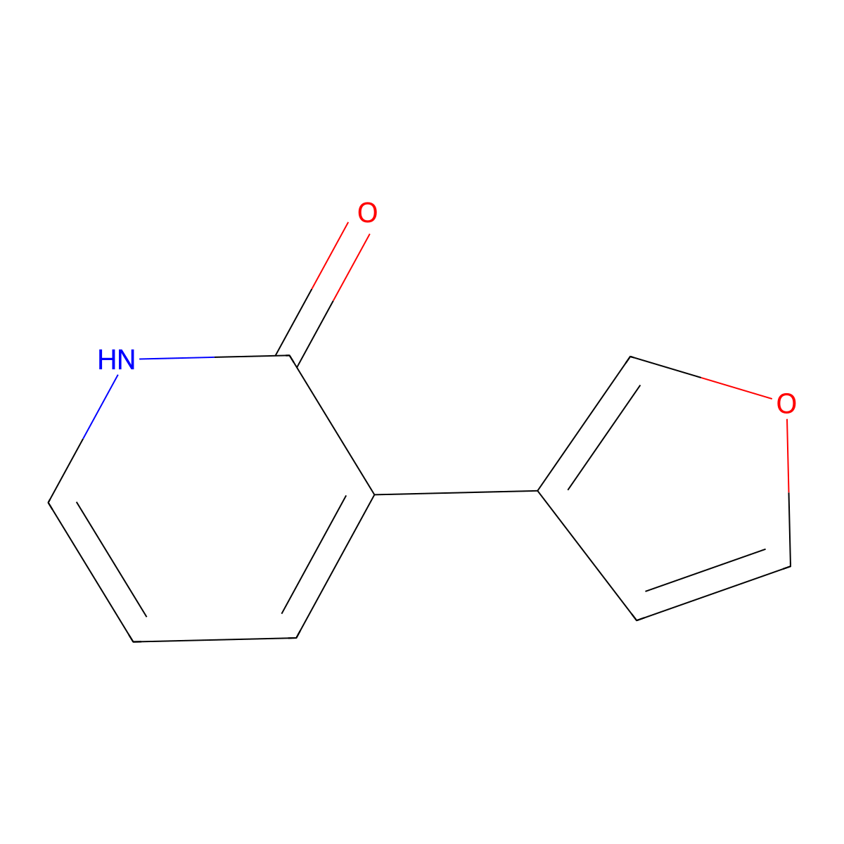 2-Hydroxy-3-(3-furyl)pyridine molecular structure, CAS 1026359-52-3