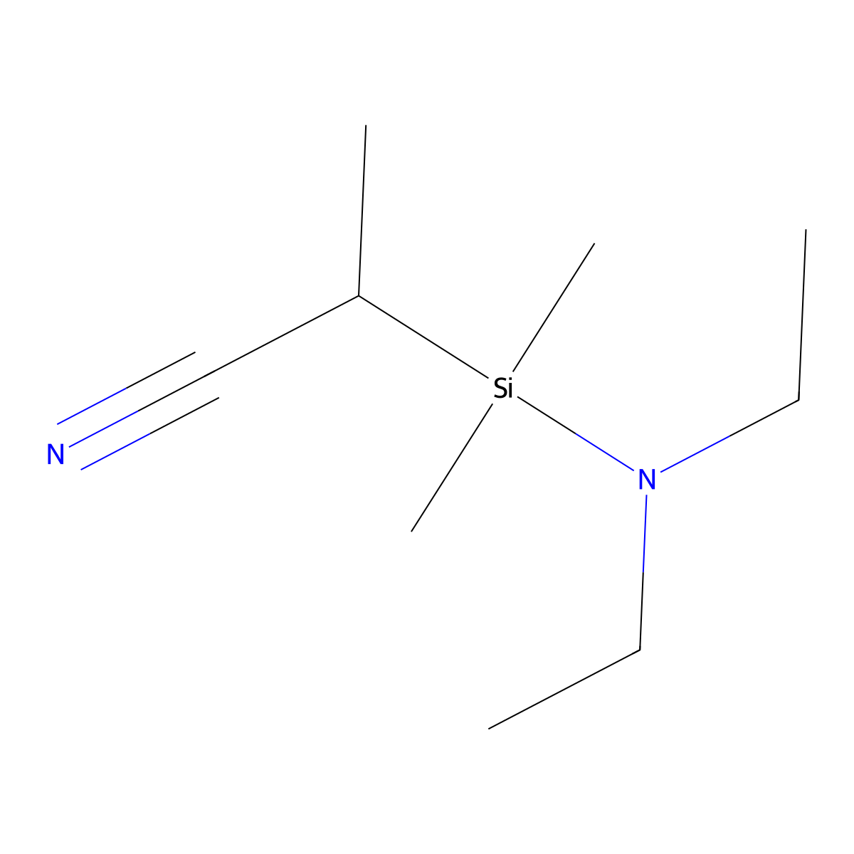 2-Cyanoethyldimethyl(diethyl)aminosilane molecular structure, CAS 102636-22-6