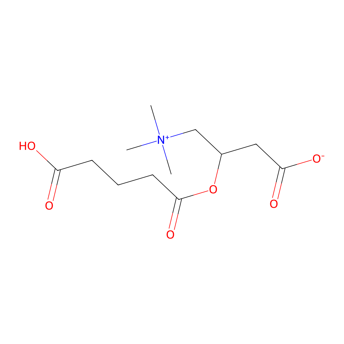 Glutarylcarnitine molecular structure, CAS 102636-82-8