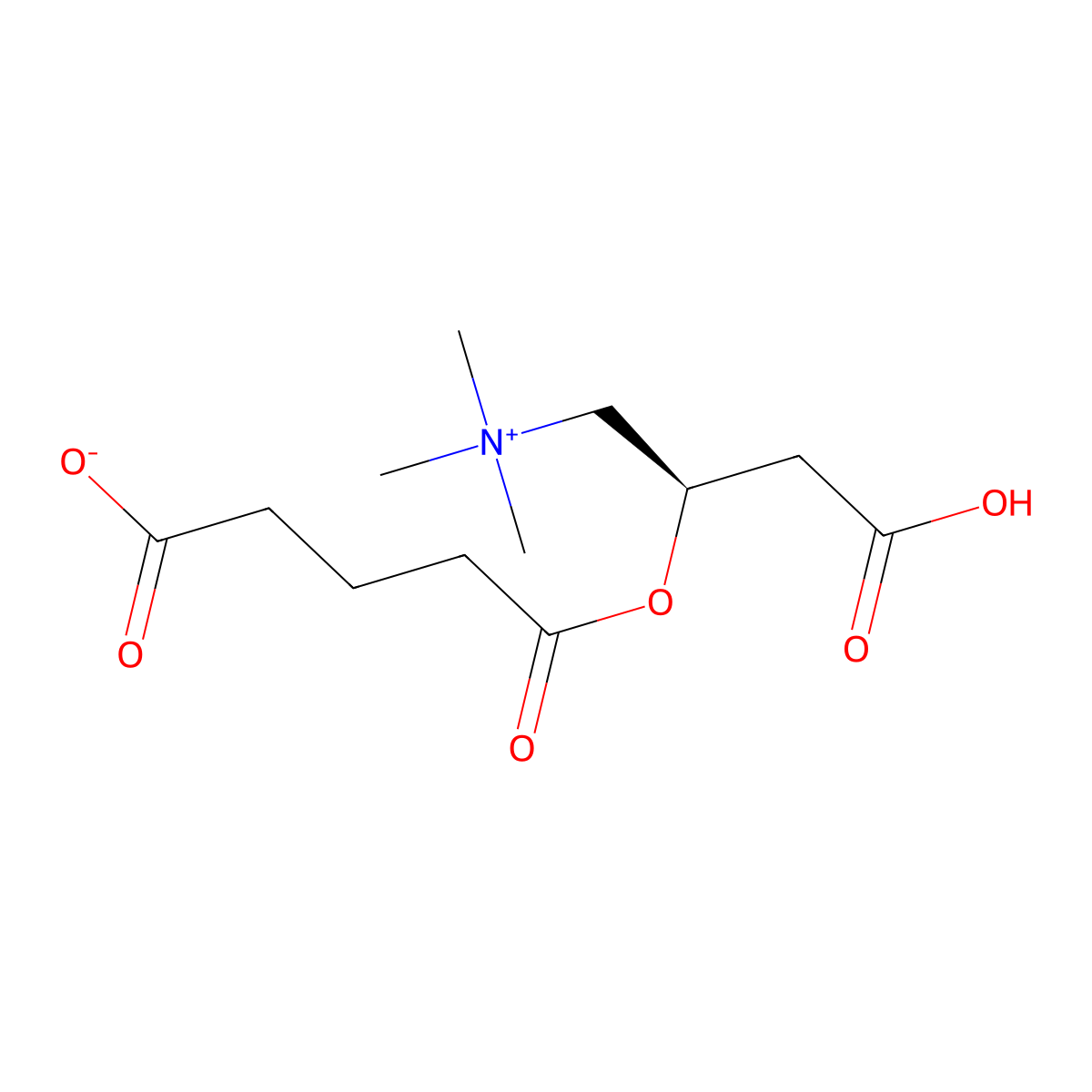Glutarylcarnitine molecular structure, CAS 102636-82-8
