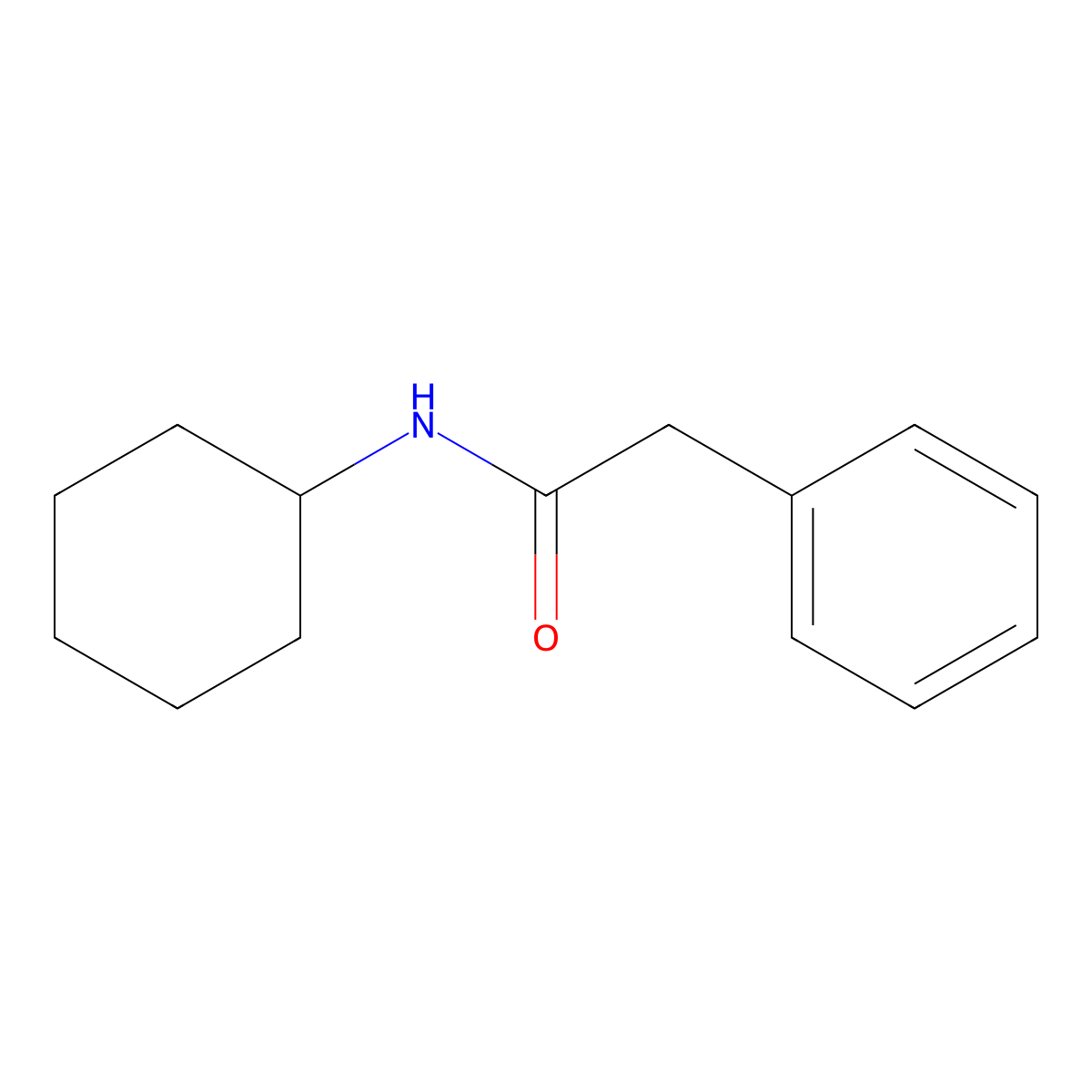 N-Cyclohexyl-2-phenylacetamide molecular structure, CAS 10264-08-1