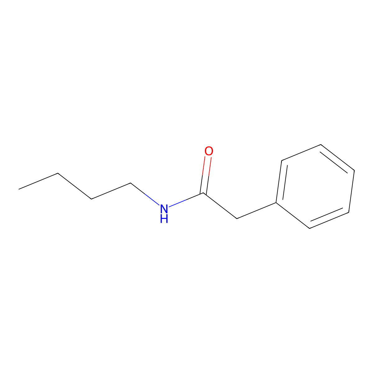 N-butyl-2-phenylacetamide molecular structure, CAS 10264-09-2