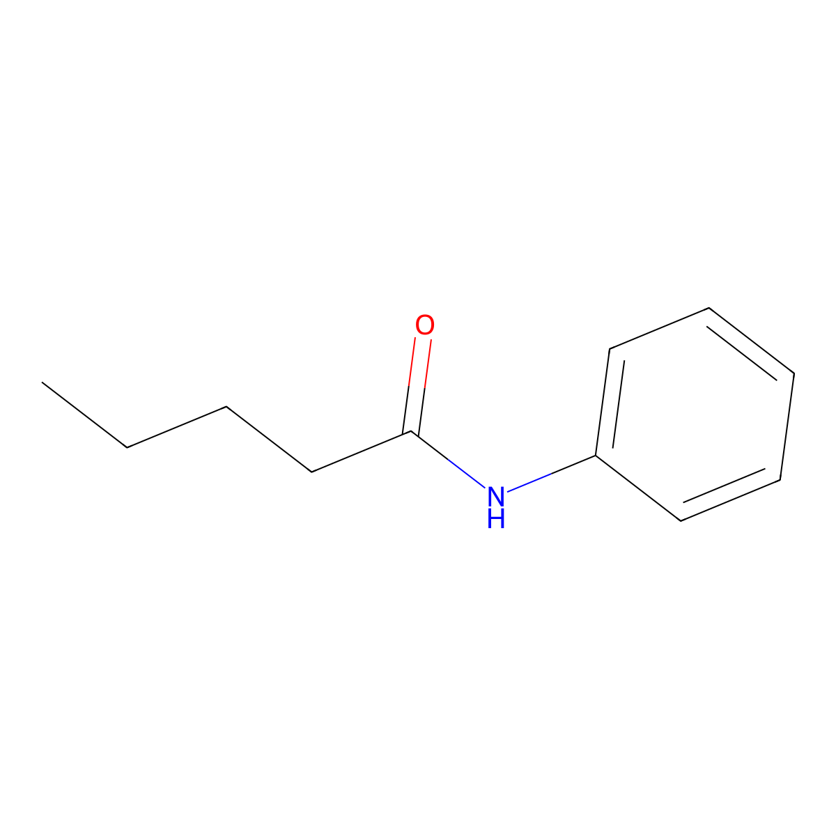 Valeranilide molecular structure, CAS 10264-18-3