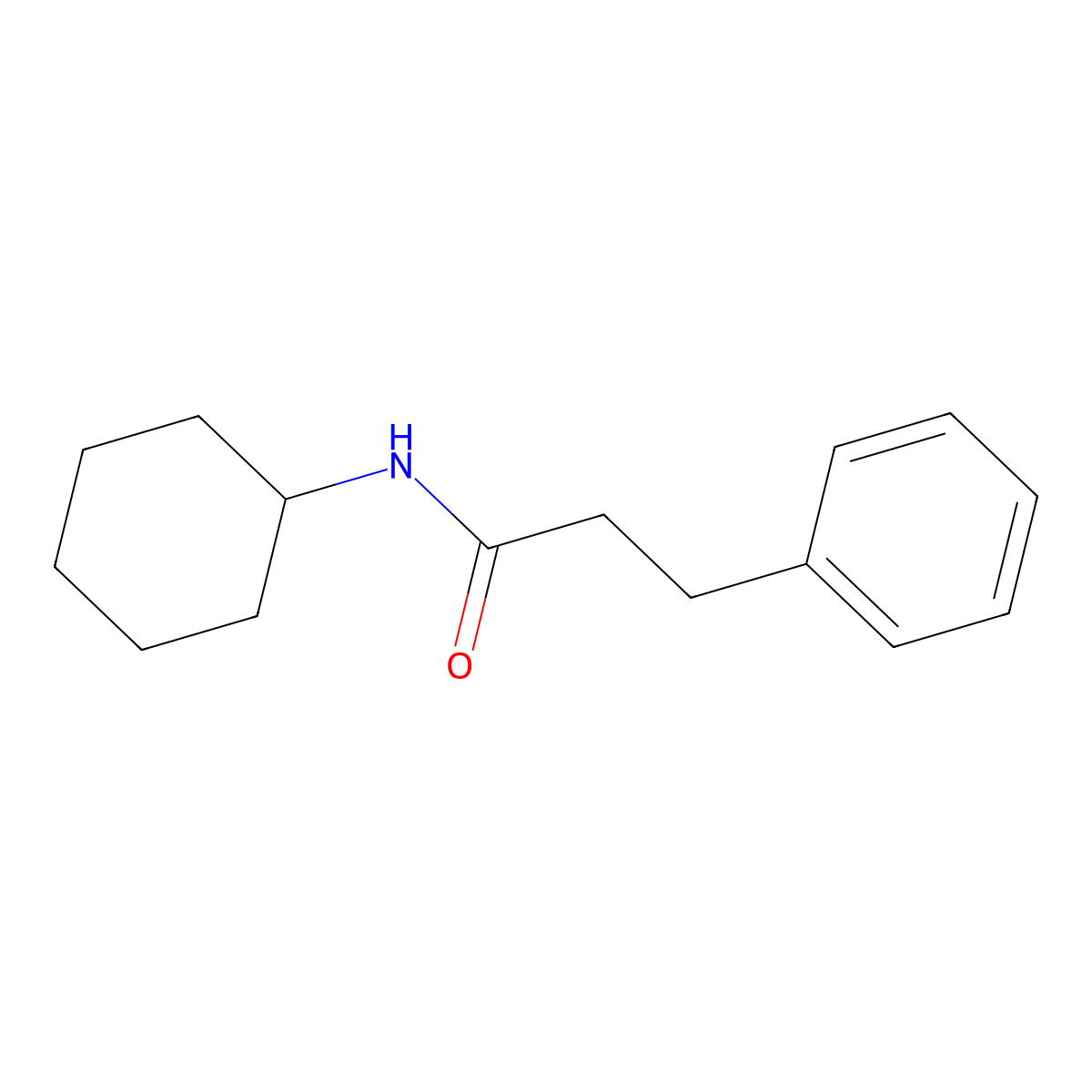 N-cyclohexyl-3-phenylpropanamide molecular structure, CAS 10264-23-0
