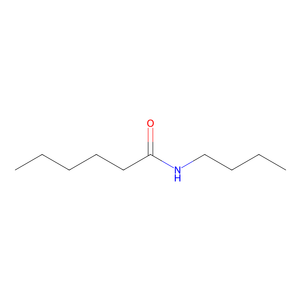 N-butylhexanamide molecular structure, CAS 10264-28-5
