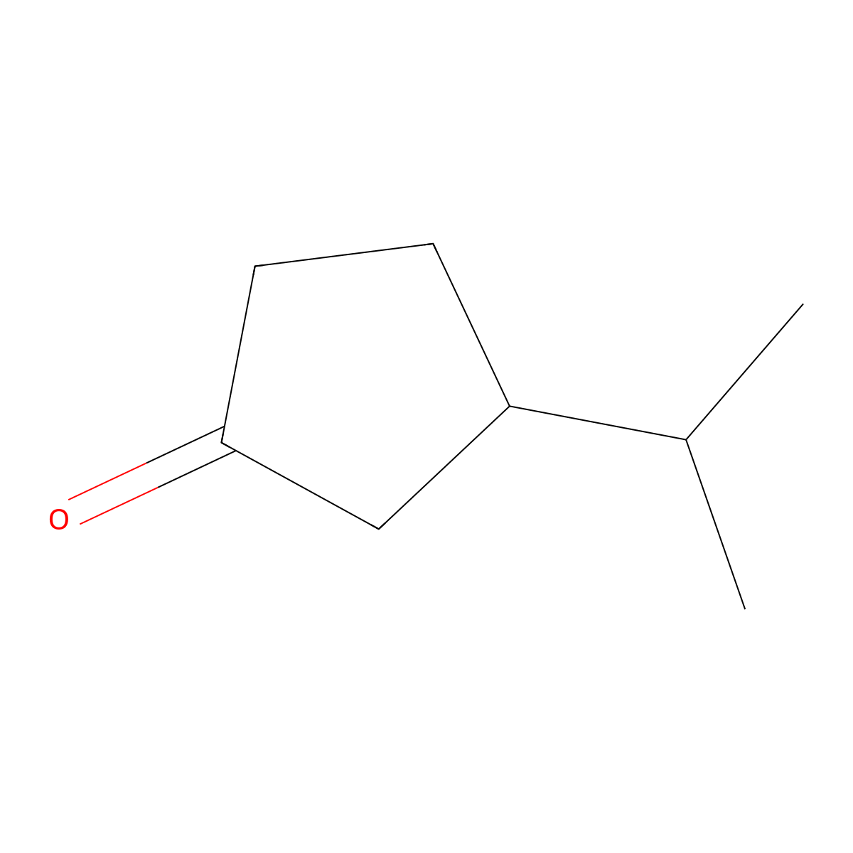 3-(Propan-2-yl)cyclopentan-1-one molecular structure, CAS 10264-56-9