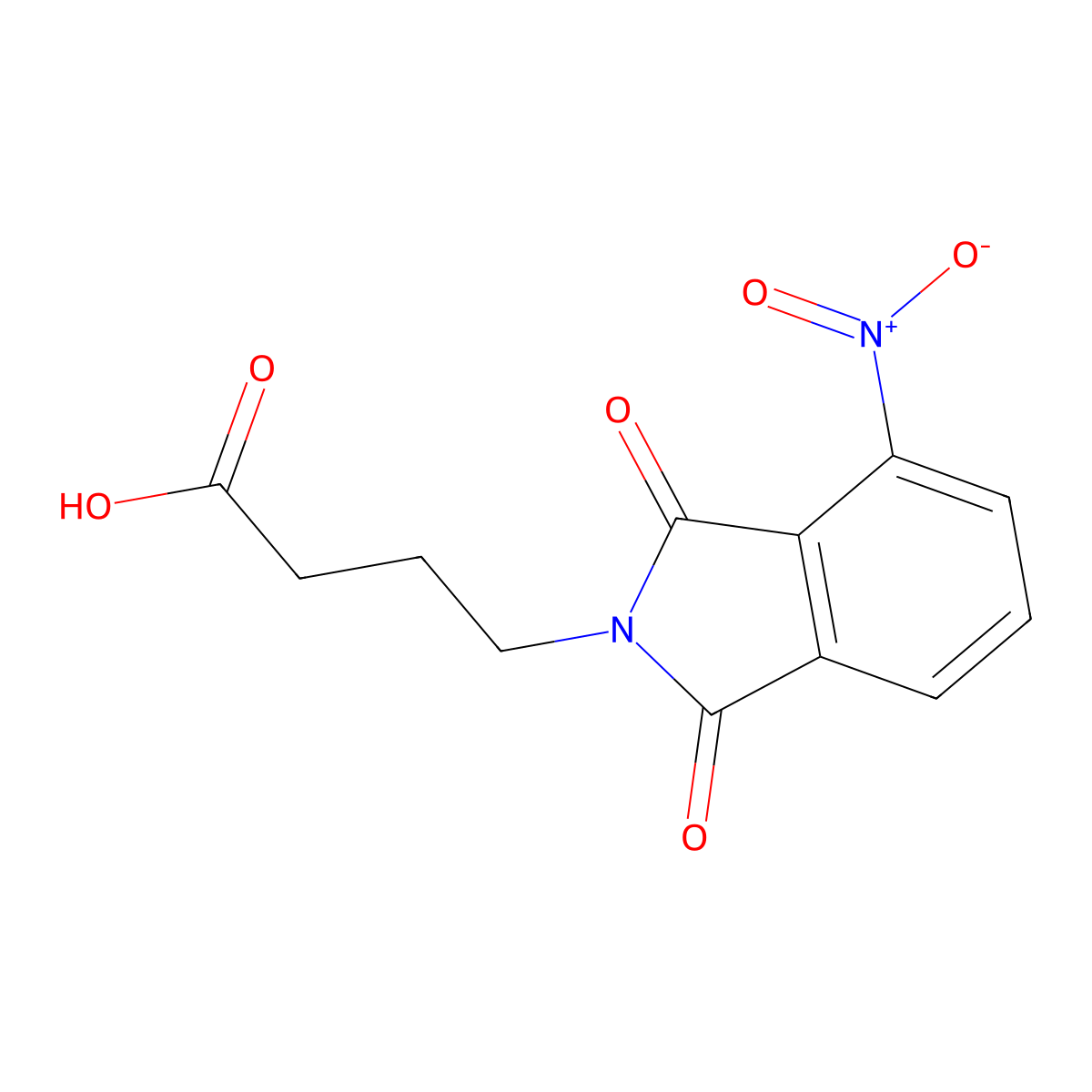4-(4-Nitro-1,3-dioxoisoindol-2-yl)butanoic acid molecular structure, CAS 10264-75-2