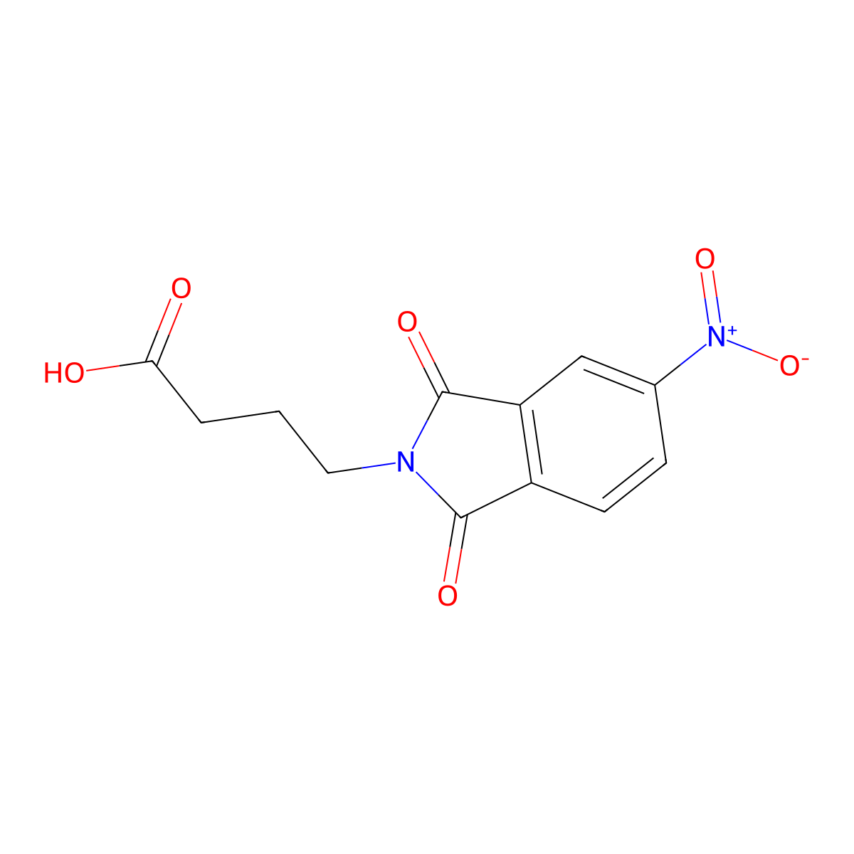 4-nitro-N-(3-carboxypropyl)phthalimide molecular structure, CAS 10264-91-2
