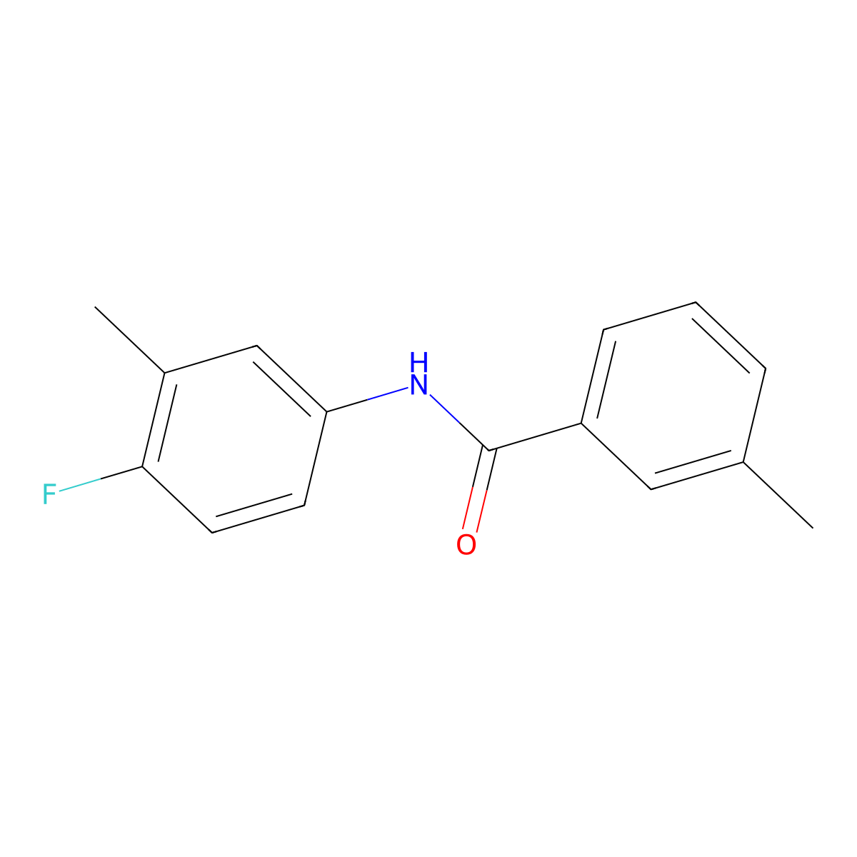 N-(4-fluoro-3-methylphenyl)-3-methylbenzamide molecular structure, CAS 1026410-39-8