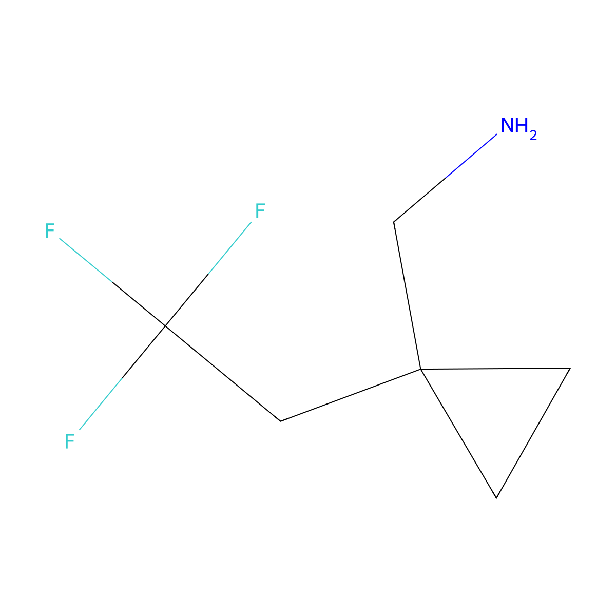 [1-(2,2,2-Trifluoroethyl)cyclopropyl]methanamine molecular structure, CAS 1026428-49-8